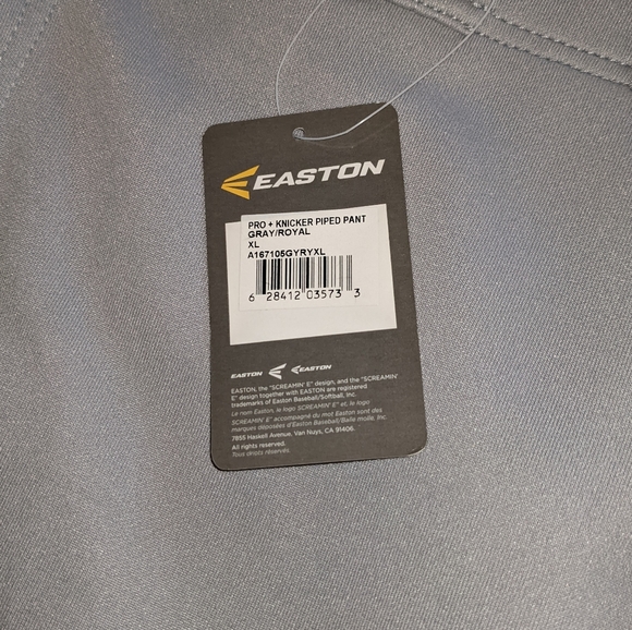 Easton Men's Pro+ Knicker Piped Baseball Pants - Picture 7 of 7